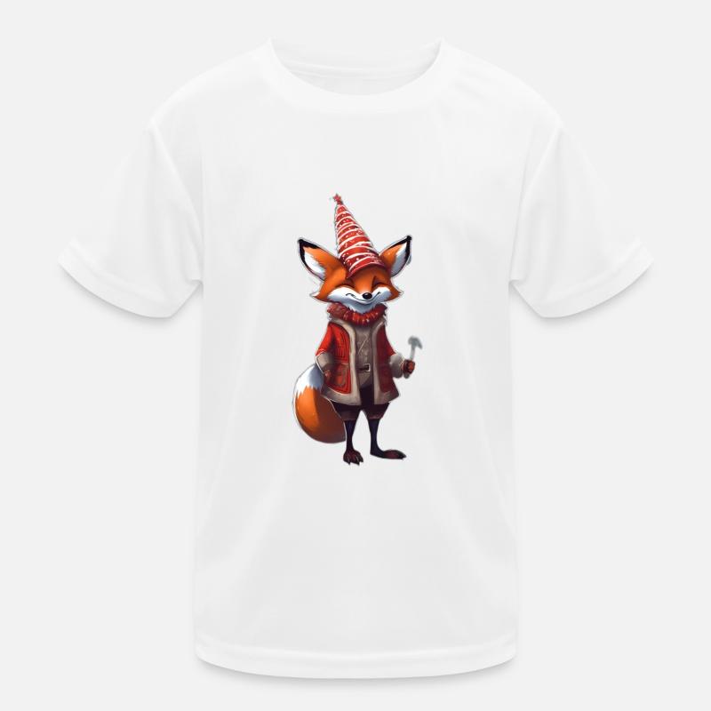 Renard Festif de Noël T-shirt sport Enfant