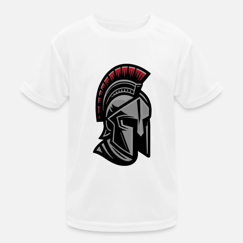 Leonidas Spartan Krieger Helm Kinder Funktions-T-Shirt
