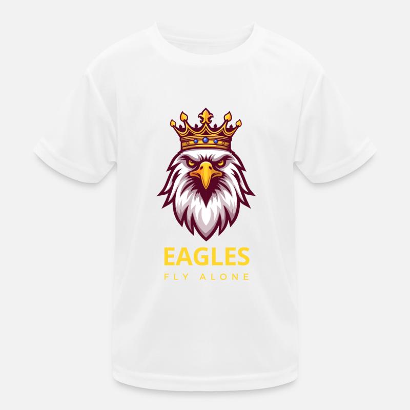Cartoon Eagles fly alone Kinder Funktions-T-Shirt