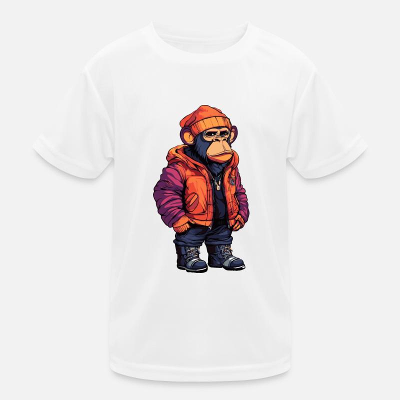 Monkey Winter Fashion Kids Functional T-Shirt