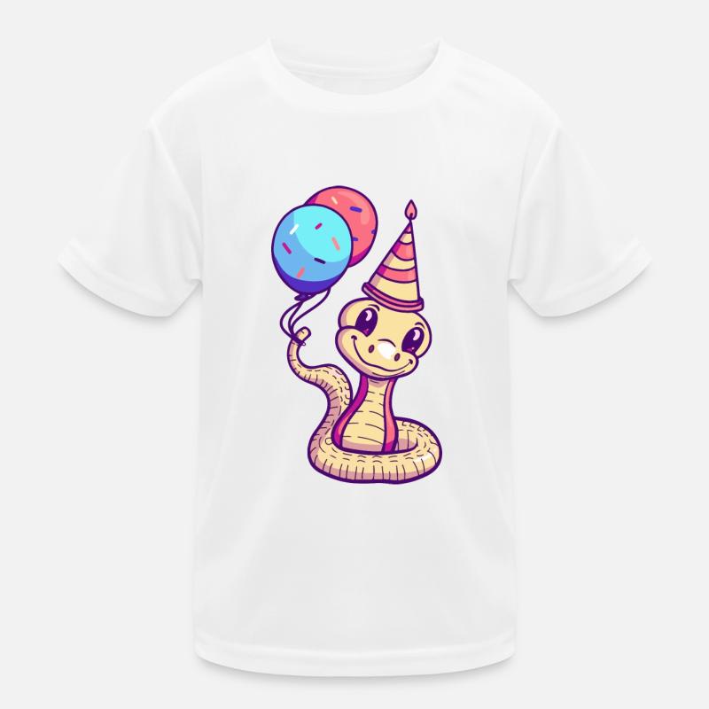 Schlange Kobra Geburtstag Comic Kinder Funktions-T-Shirt