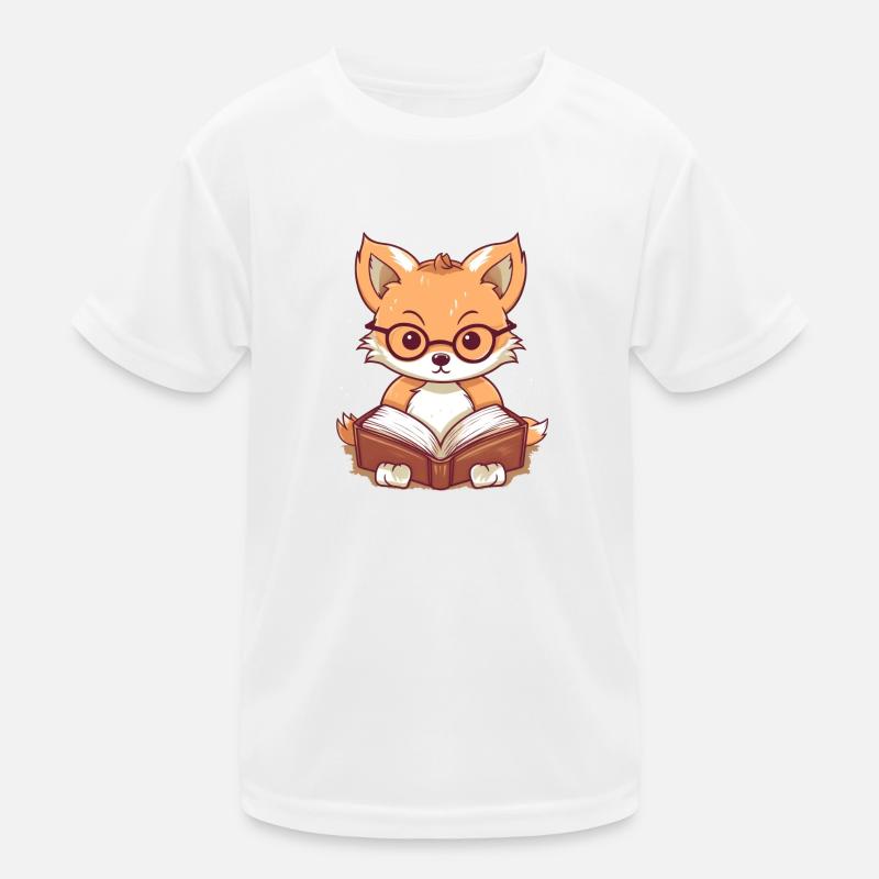 Süßer Fuchs liest ein Buch Kinder Funktions-T-Shirt