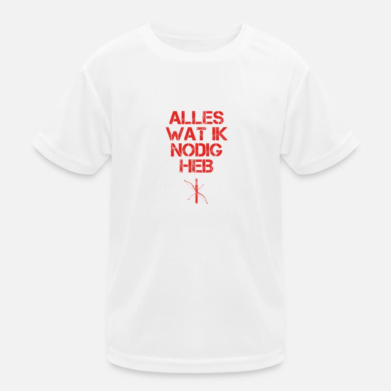 presentje wat ik nodig bogenschiessen bogen Kinder Funktions-T-Shirt