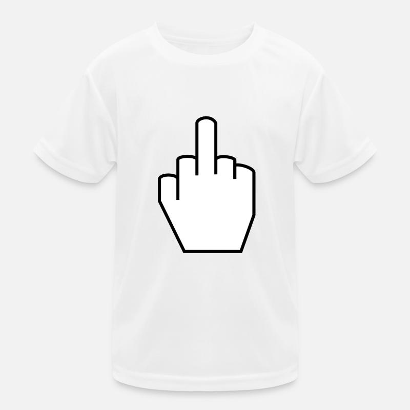 Mittelfinger Kinder Funktions-T-Shirt