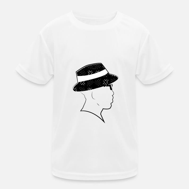 Afro black man in cap Kids Functional T-Shirt