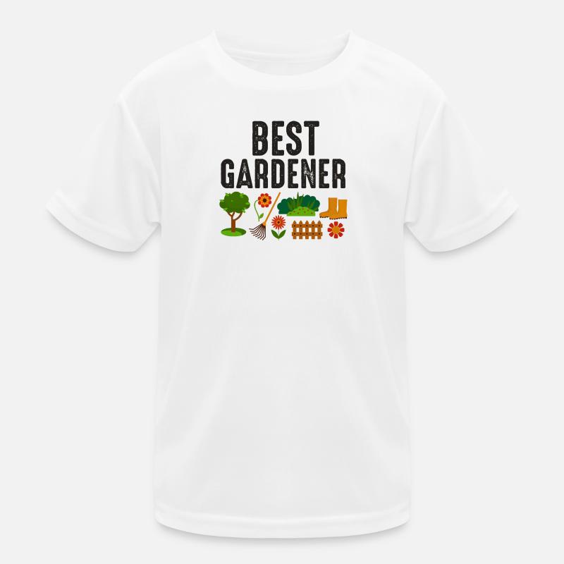 Bester Gärtner - Kinder Funktions-T-Shirt - Weiß