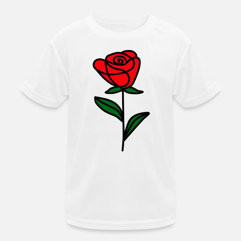Minimalist Rose Kids Functional T-Shirt