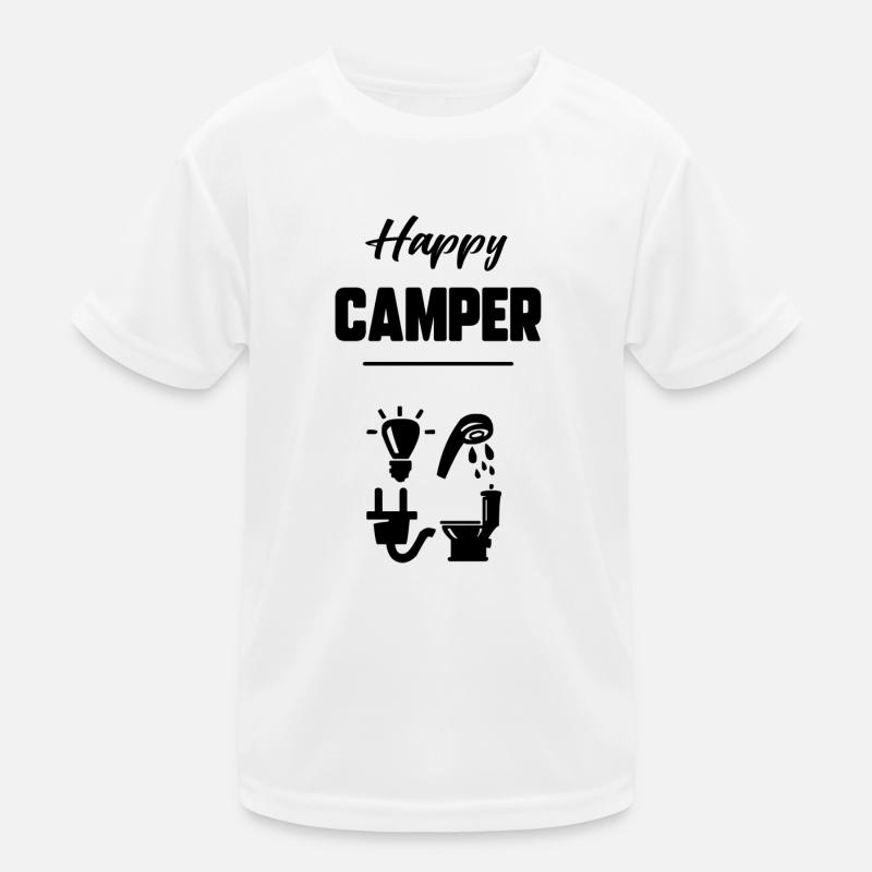 Glücklicher Camper Kinder Funktions-T-Shirt