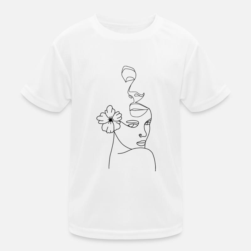 Visage line abstract T-shirt sport Enfant