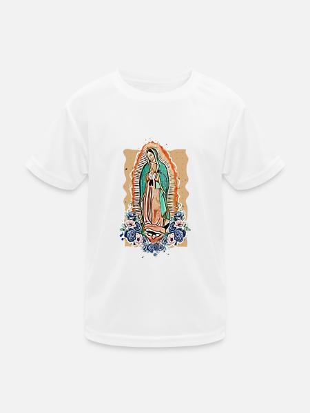 Maria die Jungfrau - Kinder Funktions-T-Shirt - Weiß