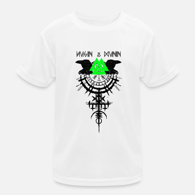 Hugin and Munin Ravens Odin's Vikings & Celts Kids Functional T-Shirt