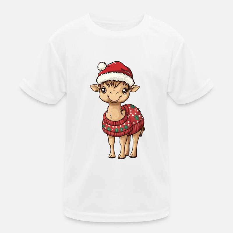 Bande dessinée de Noël à dos de chameau T-shirt sport Enfant