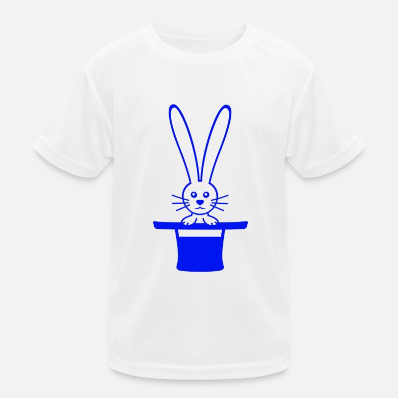 Lapin Chapeau Haut de forme Sorcier Lapin Sorcier Mignon T-shirt sport Enfant