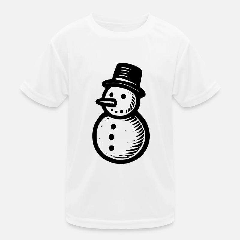 Schneemann Kinder Funktions-T-Shirt