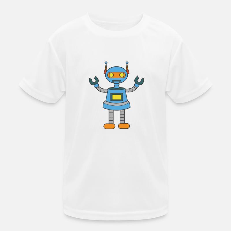 Roboter Künstliche Intelligenz Kind Comic AI Blech Kinder Funktions-T-Shirt