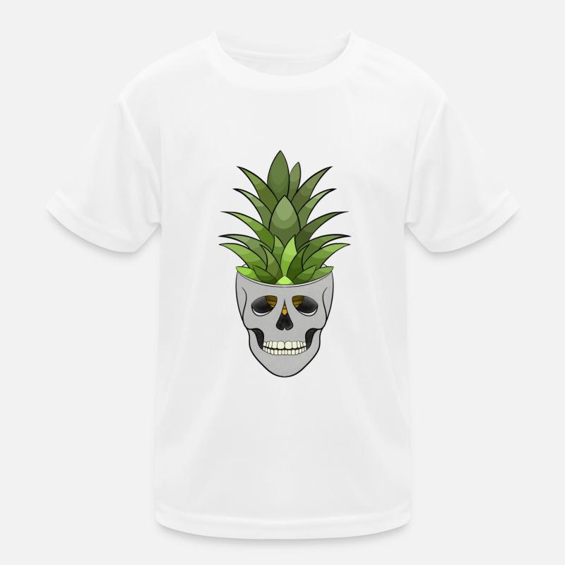 Pineapple Skull Kids Functional T-Shirt
