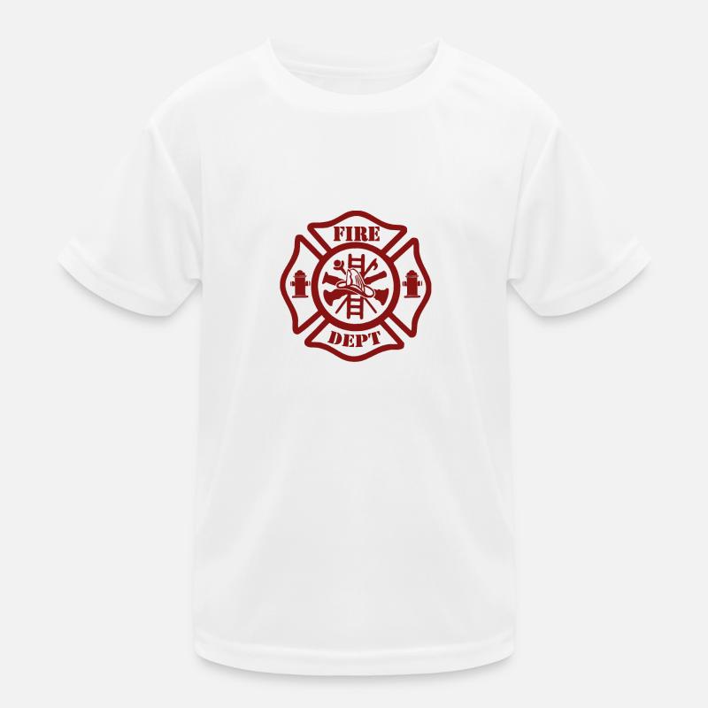 Fire Dept. with ladder - fire brigade with ladder Kids Functional T-Shirt