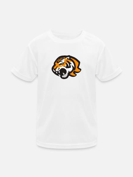 Roaring Tiger - Kids Functional T-Shirt - white - Front