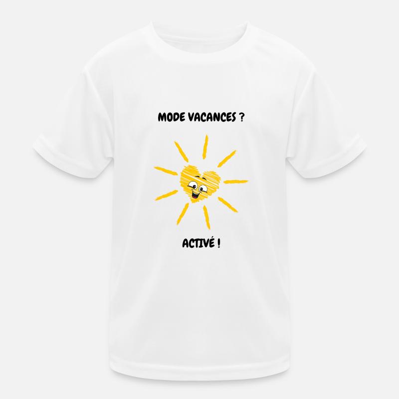 Active vacation mode - Kids Functional T-Shirt - white