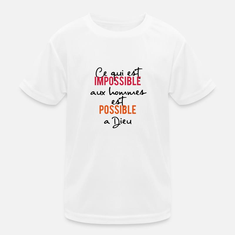 everything is possible to God Kids Functional T-Shirt