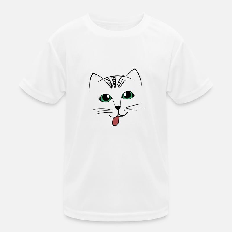 Visage de chat doux avec la langue T-shirt sport Enfant