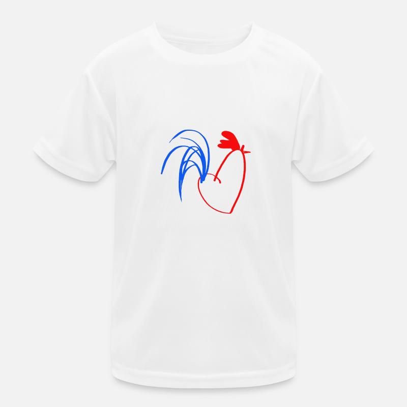 rooster blue white red Kids Functional T-Shirt