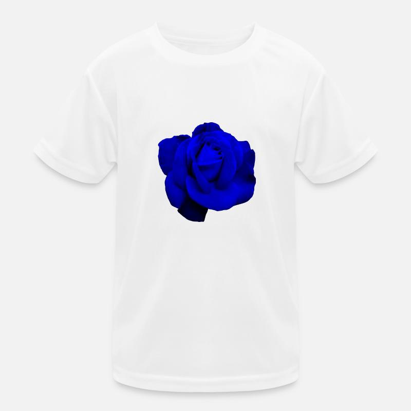 Blaue Rose Kinder Funktions-T-Shirt
