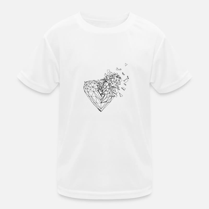 conception de coeur de polygone coeur de rupture T-shirt sport Enfant