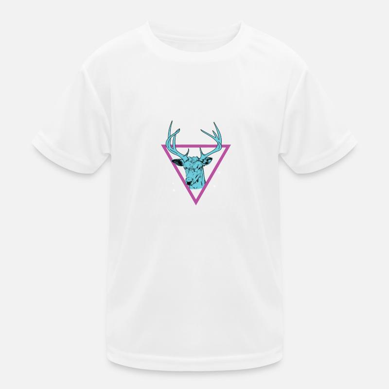 Hirsch - Hirschgeweih Kinder Funktions-T-Shirt