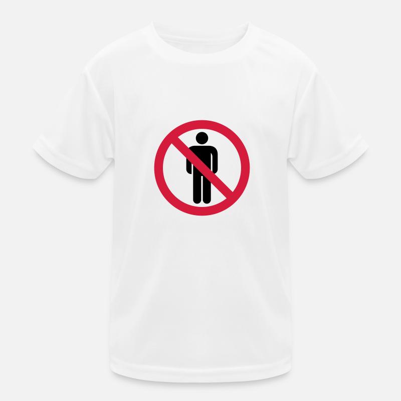 verboten dagegen hinweis schild hass menschen leut Kinder Funktions-T-Shirt