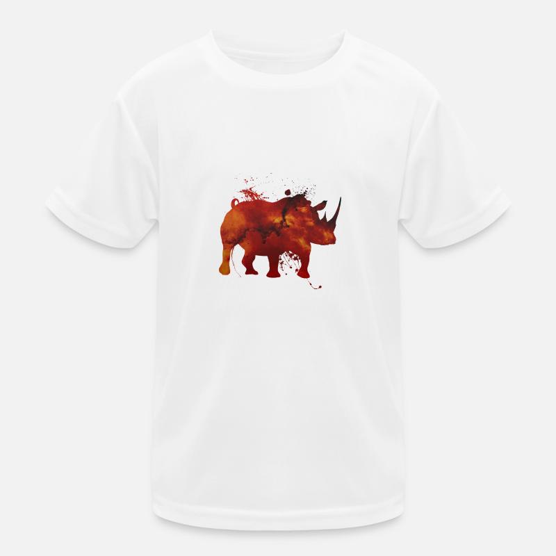 Space Nashorn Kinder Funktions-T-Shirt