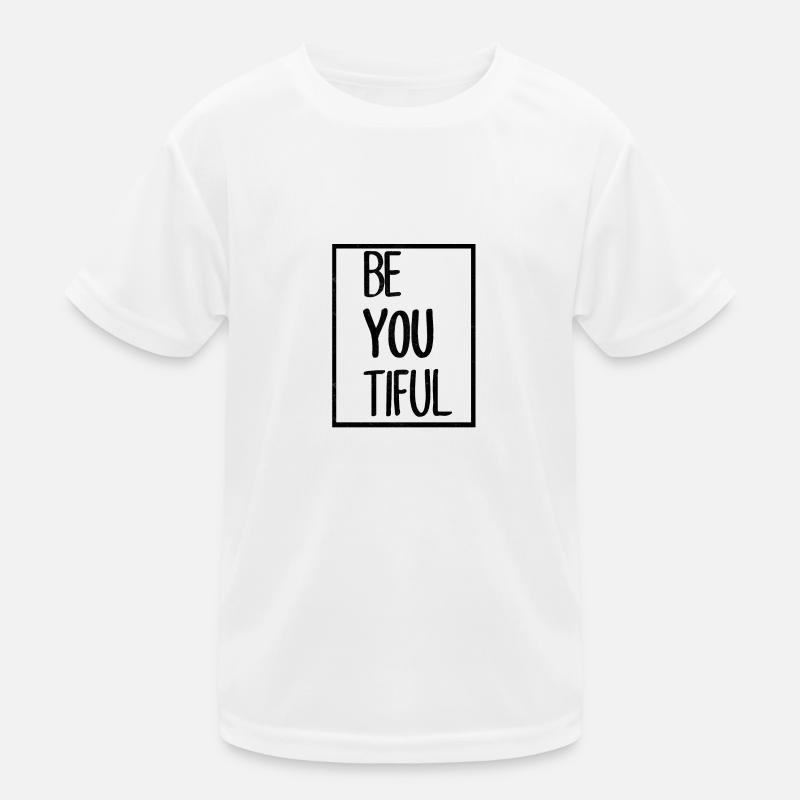 Statement - Kinder Funktions-T-Shirt - Weiß