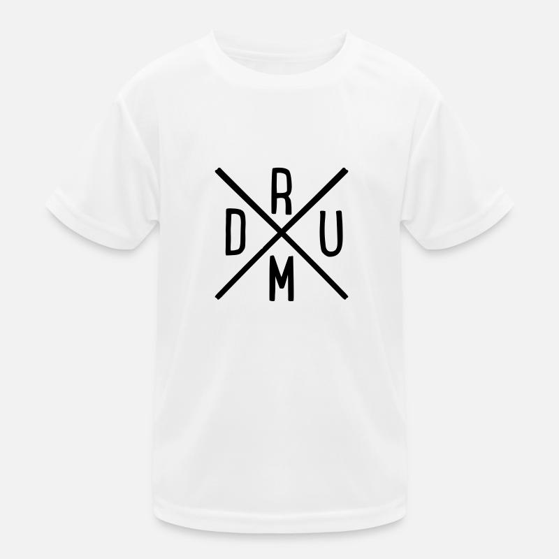 Schlagzeug Kinder Funktions-T-Shirt