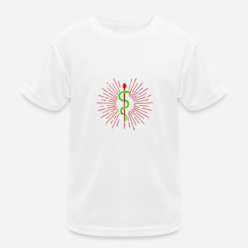 Symbol Asklepiosstab Doktor Geschenkidee Kinder Funktions-T-Shirt