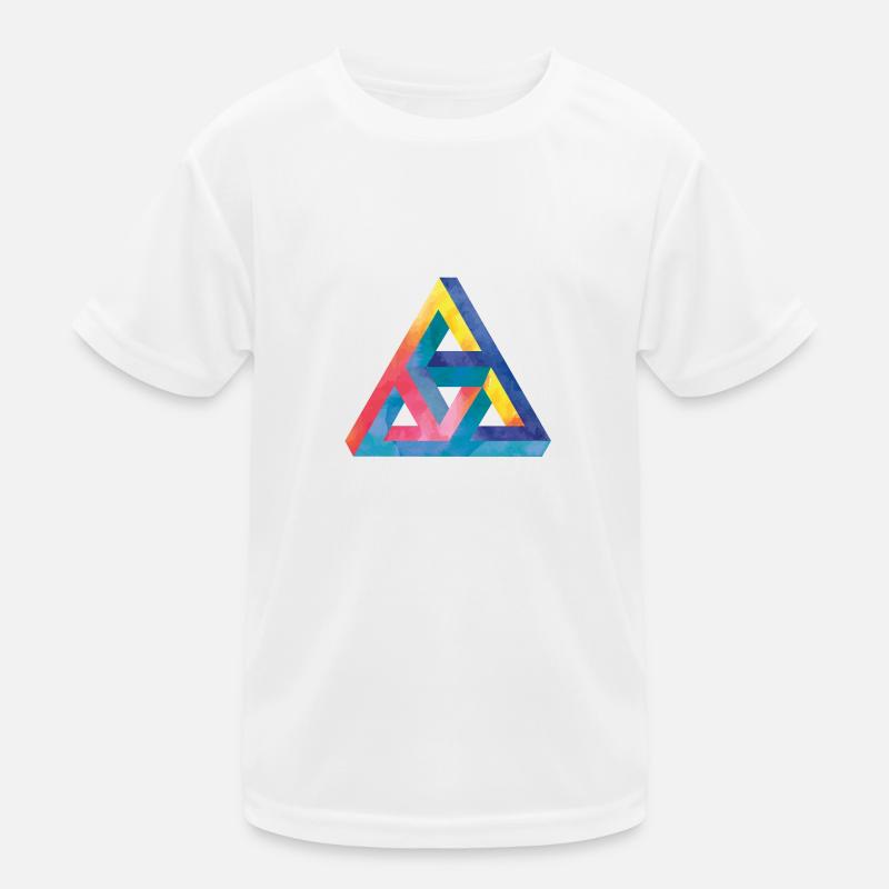 Optical illusion triangle Escher Kids Functional T-Shirt