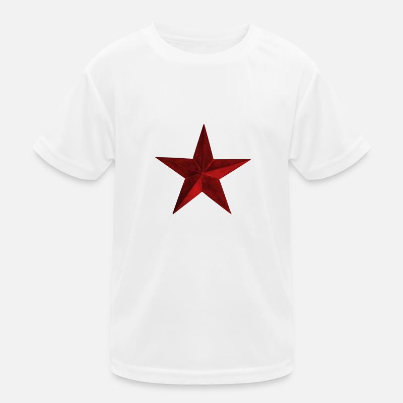 Roter Stern dunkel abgenutzt alt - Geschenkidee Kinder Funktions-T-Shirt