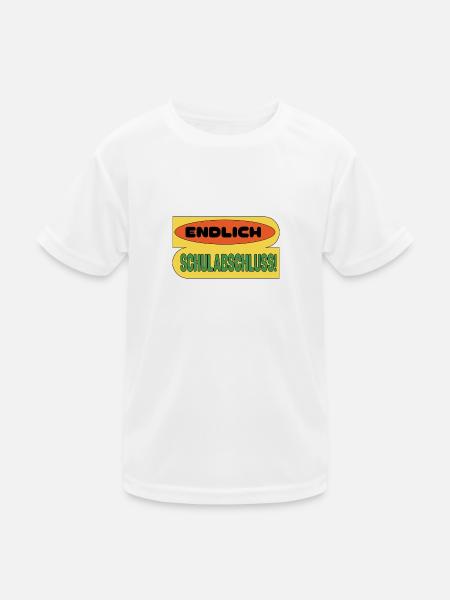 Schulabschluss 2024, Schulabschluss T Shirt, - Kinder Funktions-T-Shirt - Weiß - Vorne