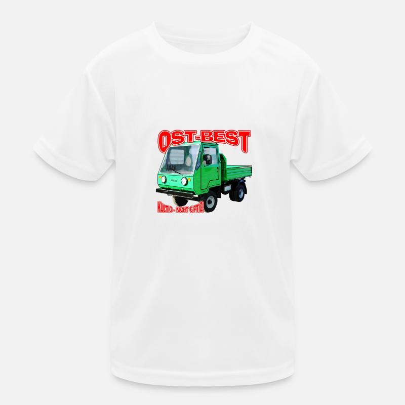Multicar M25 bunt - Kinder Funktions-T-Shirt - Weiß