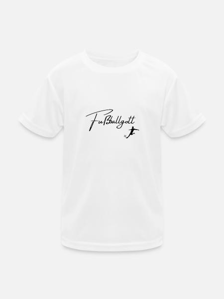 Fußballgott - Kinder Funktions-T-Shirt - Weiß