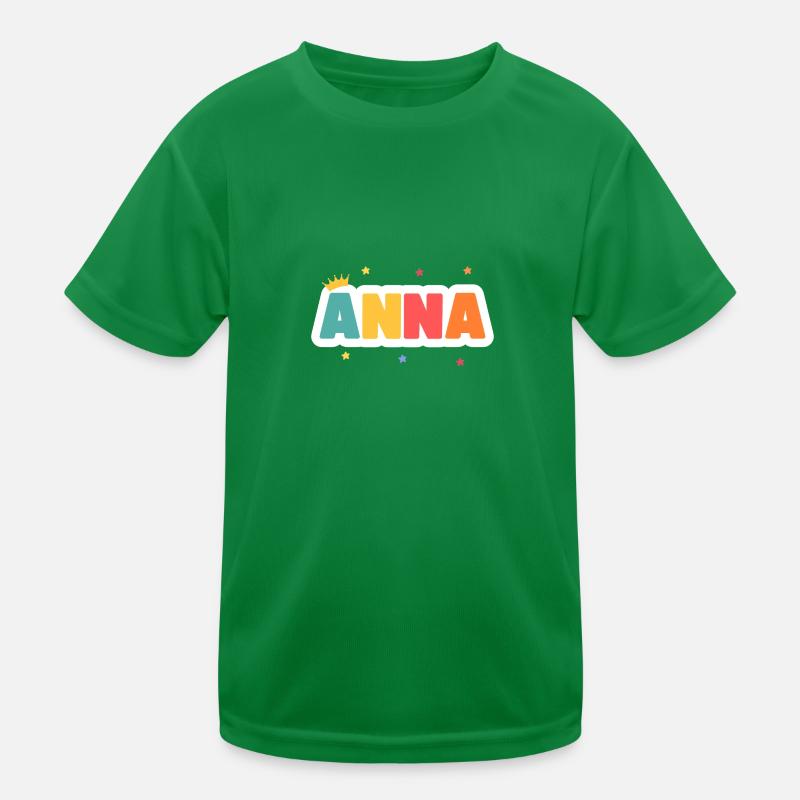 Anna! Personalisierbar Kinder Funktions-T-Shirt