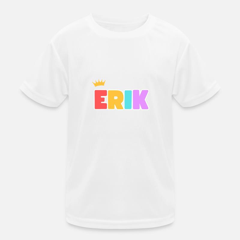 Erik! Customizable - Kids Functional T-Shirt - white