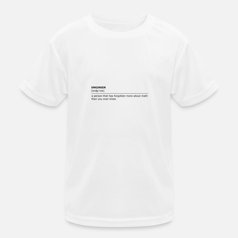 Engineer forgets math dark Kids Functional T-Shirt
