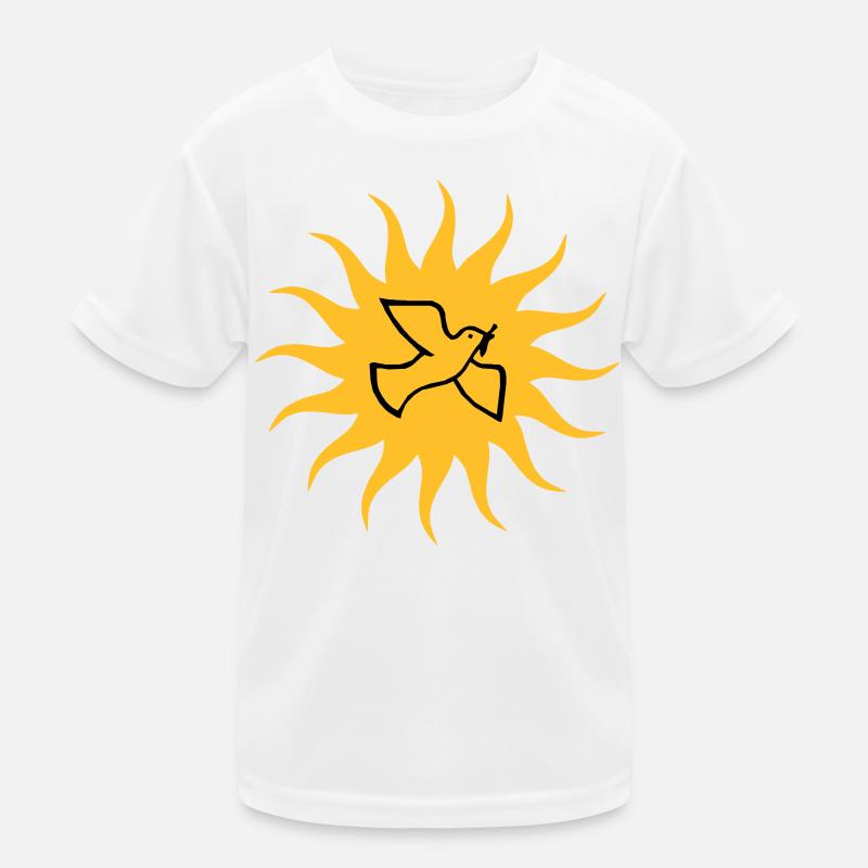 Friedenstaube Sonne Kinder Funktions-T-Shirt