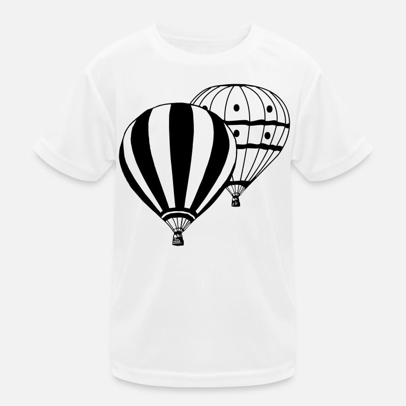 Heißluftballon Ballonfahrer Ballonfahrt Doppel(25) Kinder Funktions-T-Shirt