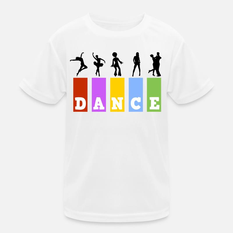 Bunte Tanzbuchstaben Kinder Funktions-T-Shirt