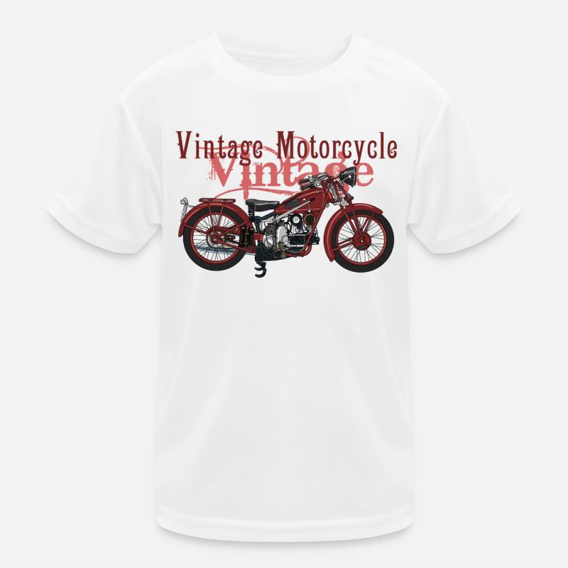 Retro Motorrad Kinder Funktions-T-Shirt