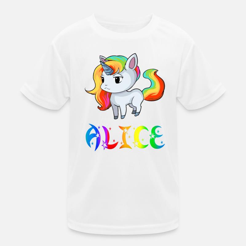Einhorn Alice Kinder Funktions-T-Shirt