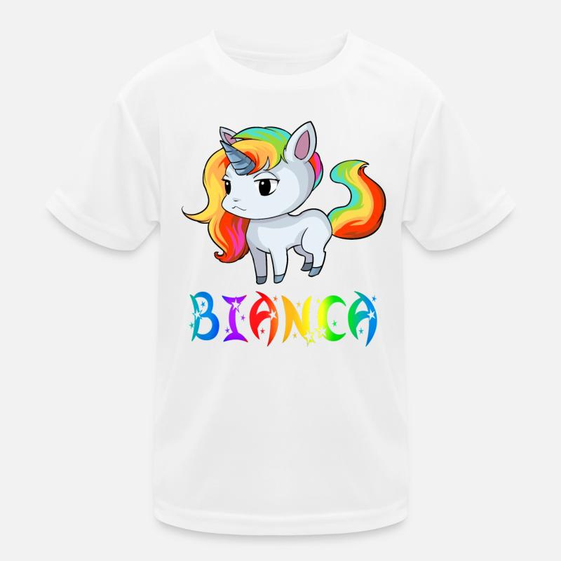 Einhorn Bianca Kinder Funktions-T-Shirt