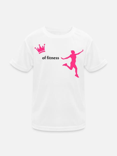 fitness - Kinder Funktions-T-Shirt - Weiß