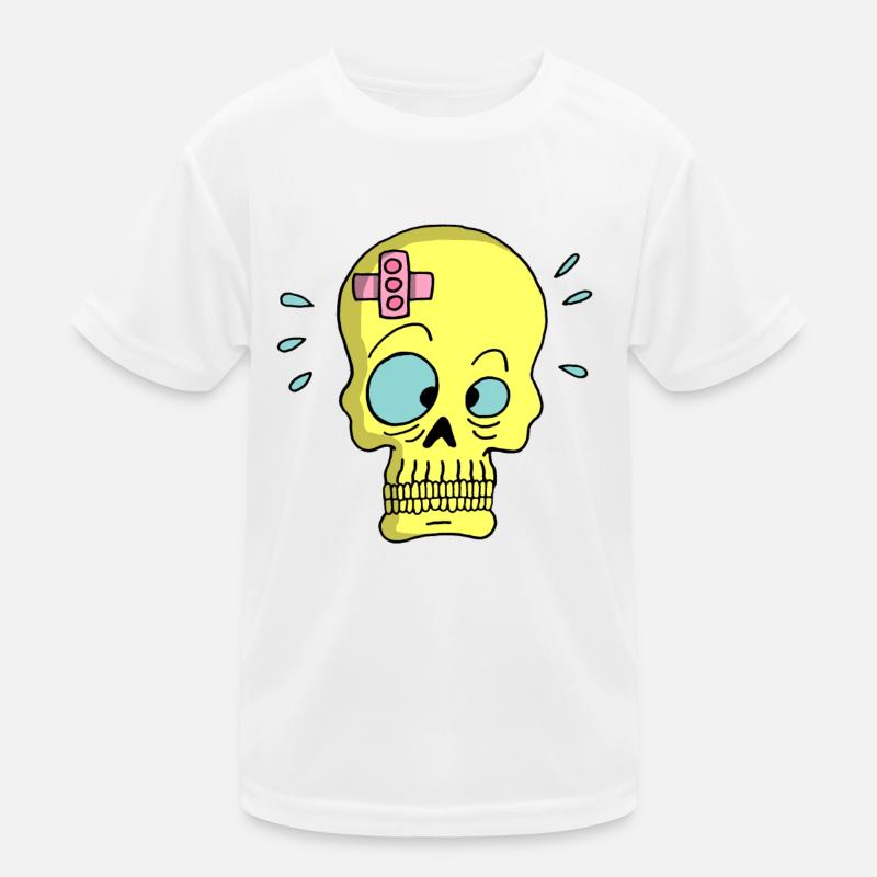 Schädel und Heftpflaster Kinder Funktions-T-Shirt